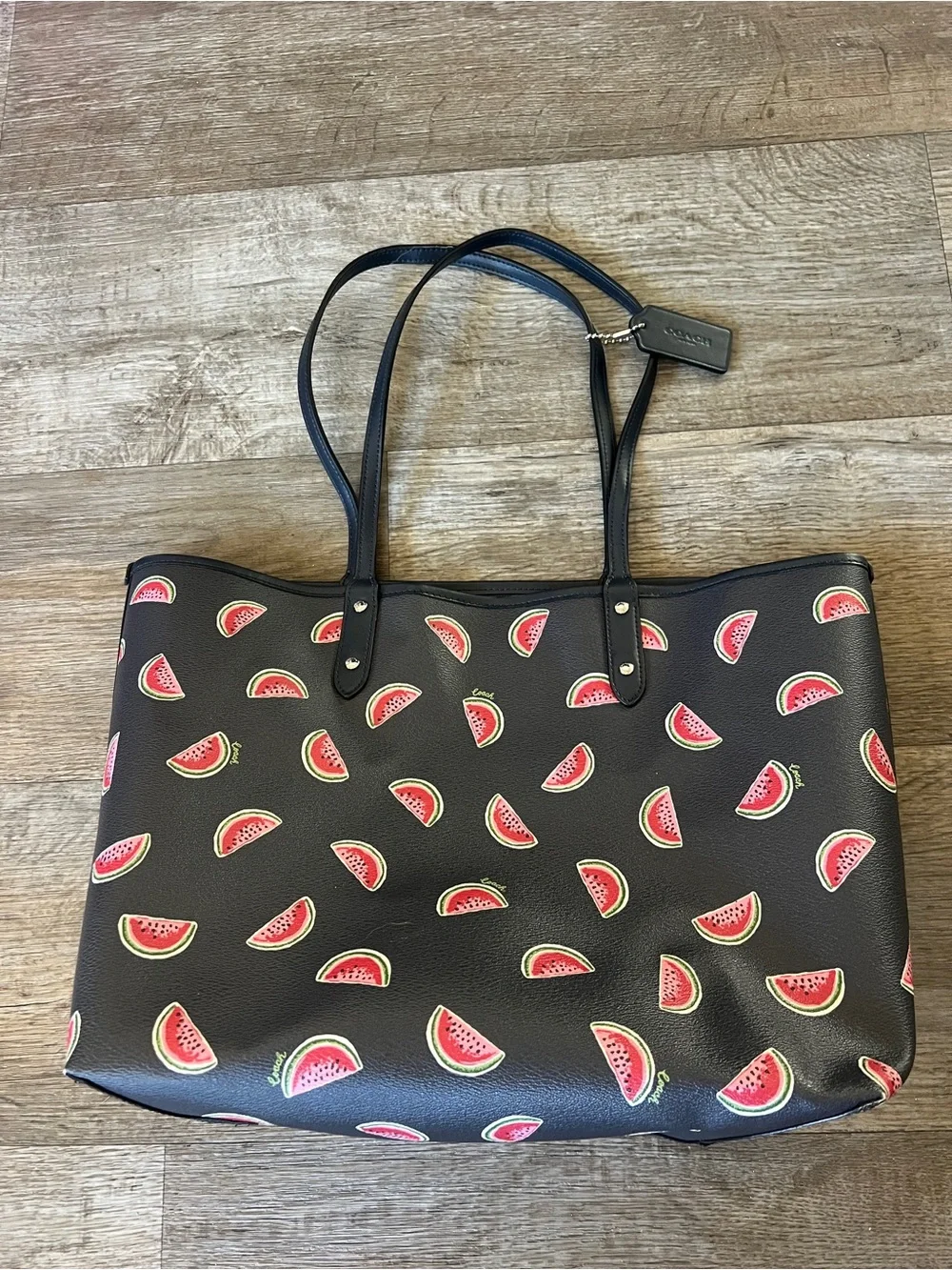 Coach Watermelon Reversible Black Tote